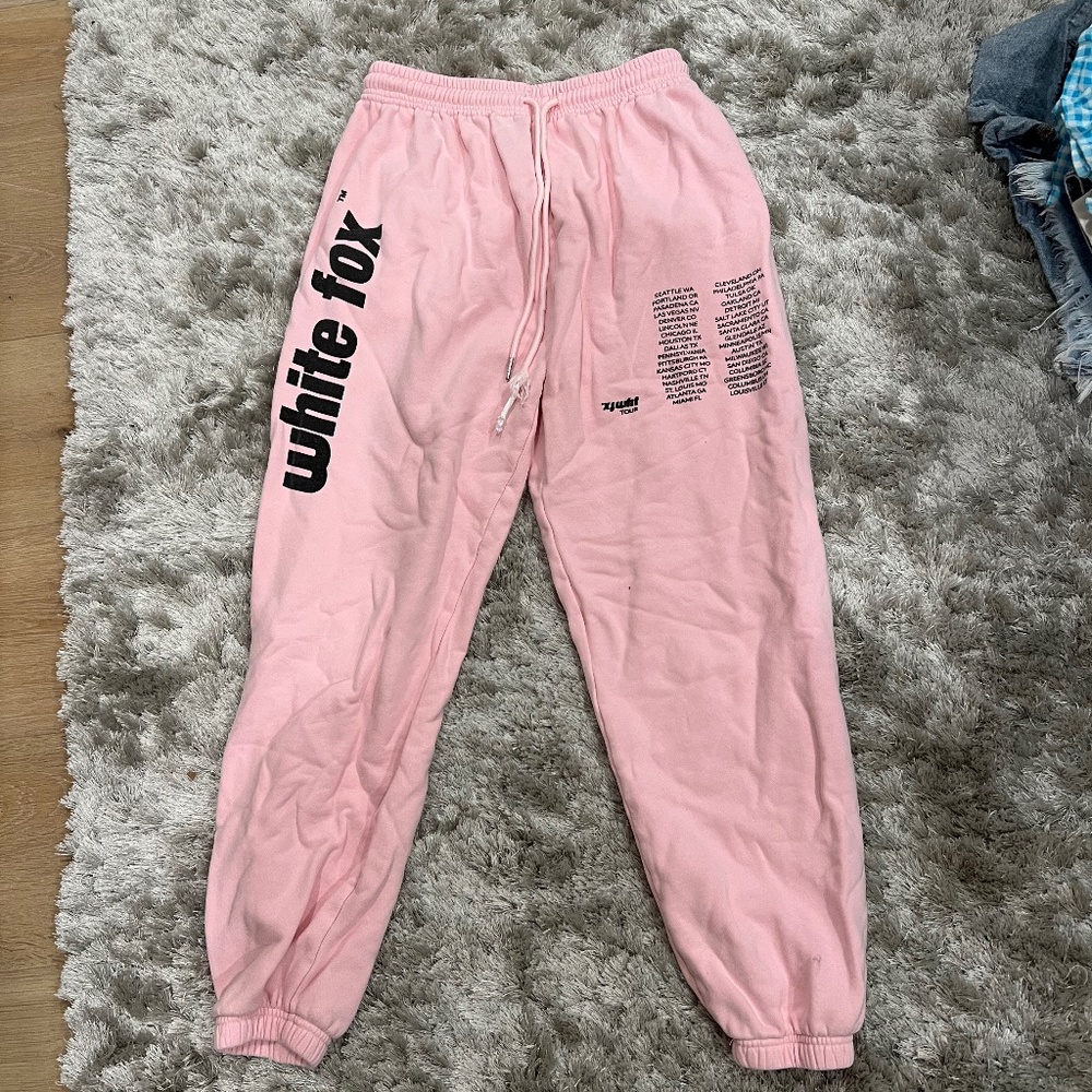 White fox sweatpants